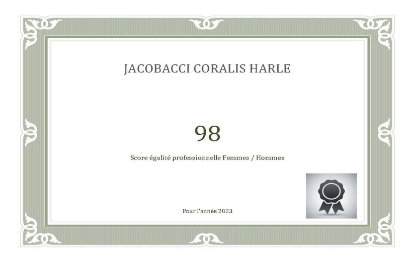 Score égalité professionnlle Femme-Homme année 2023